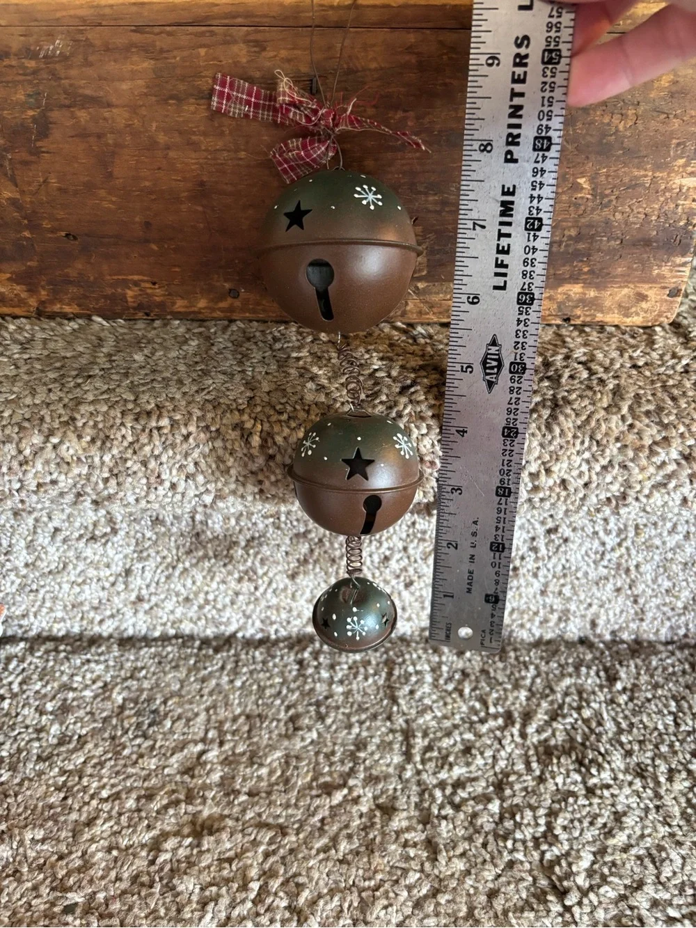 Rustic Brown & Black Jingle Bell Wall Decor - Home Wall Decor